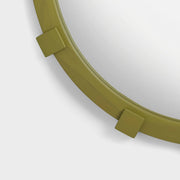 Chunk Mirror Oval Green - Pine Wood Decorative Folk Style Wall Mirror - photo 2